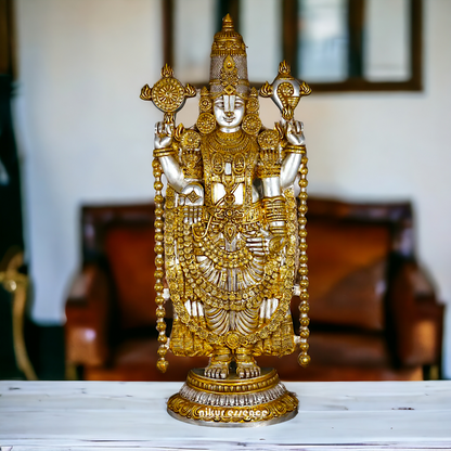 Large Tirupati Balaji Brass statue - 47 inches Nikuressence