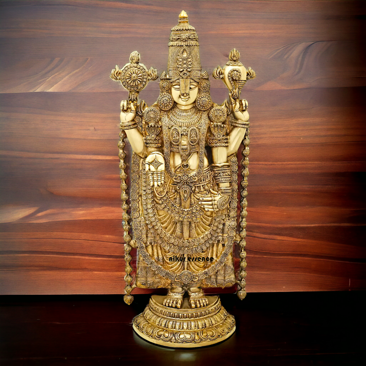 Lord Tirupati Balaji Standing Pure Brass statue - 47 inches Nikuressence