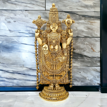 Lord Tirupati Balaji Standing Pure Brass statue - 47 inches Nikuressence