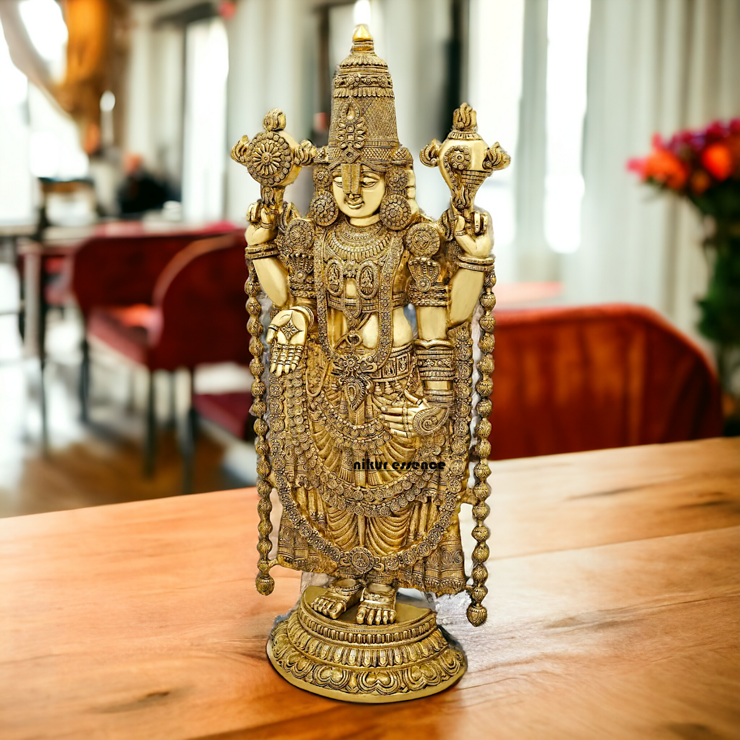 Lord Tirupati Balaji Standing Pure Brass statue - 47 inches Nikuressence