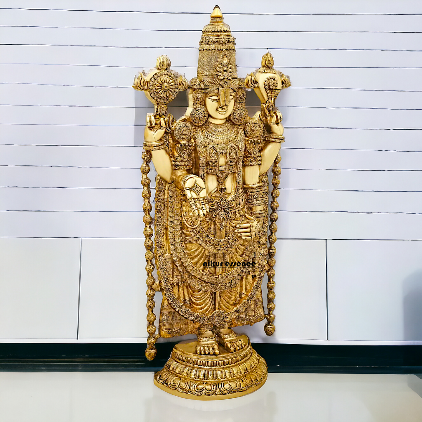 Lord Tirupati Balaji Standing Pure Brass statue - 47 inches Nikuressence