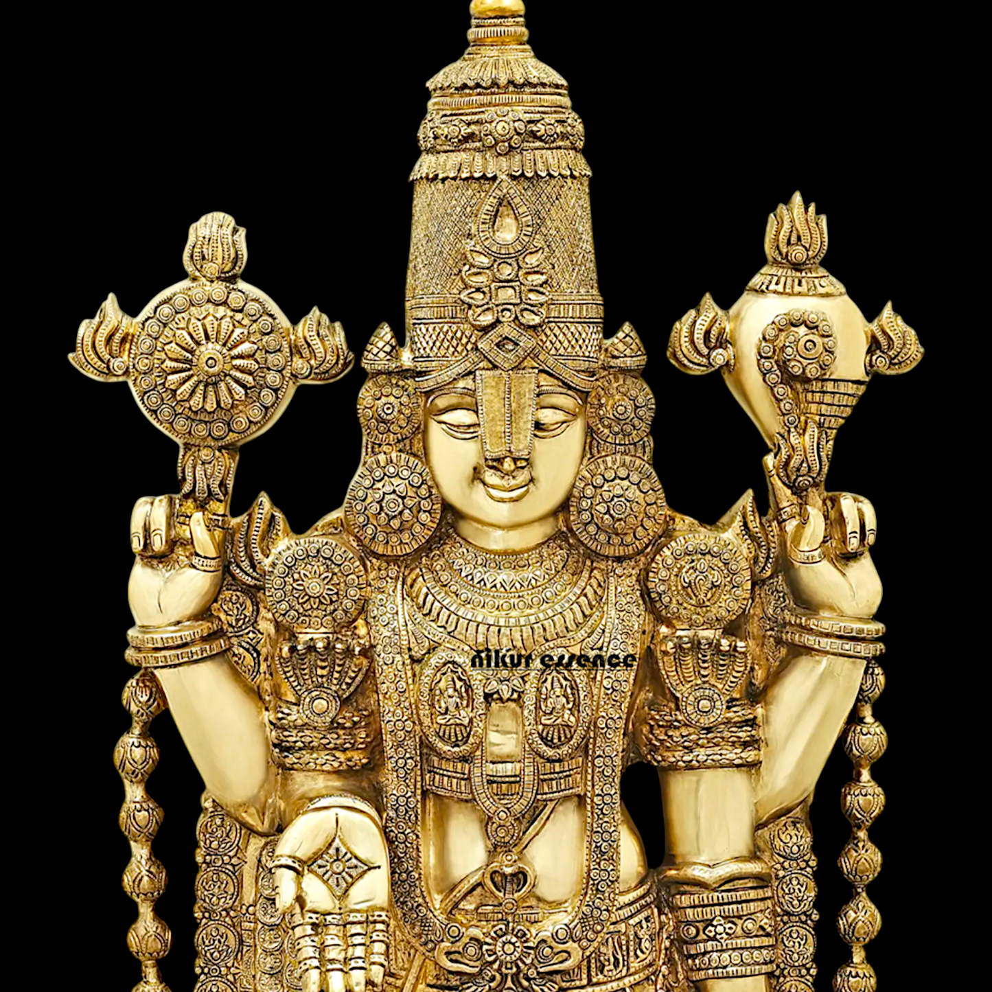 Lord Tirupati Balaji Standing Pure Brass statue - 47 inches Nikuressence