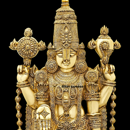 Lord Tirupati Balaji Standing Pure Brass statue - 47 inches Nikuressence