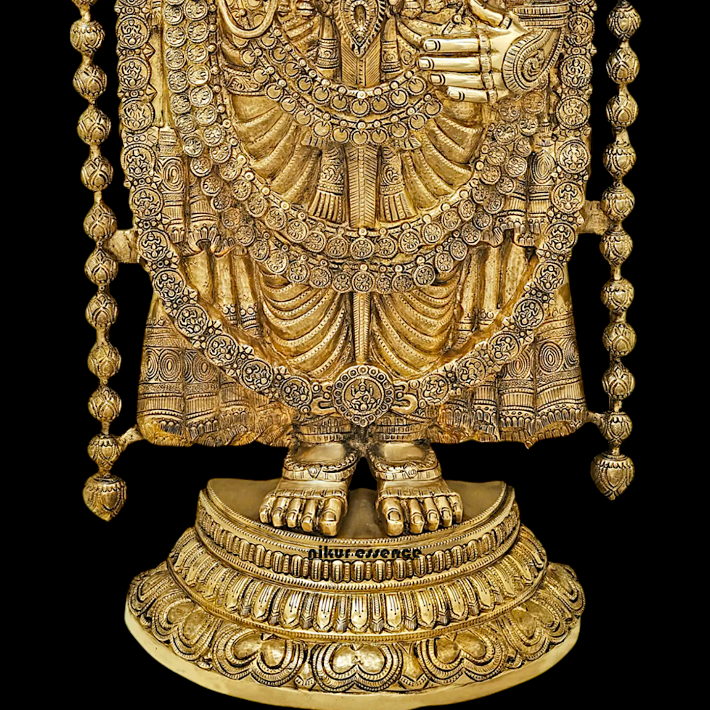 Lord Tirupati Balaji Standing Pure Brass statue - 47 inches Nikuressence