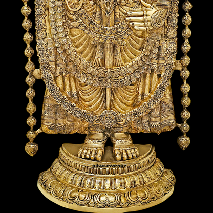 Lord Tirupati Balaji Standing Pure Brass statue - 47 inches Nikuressence