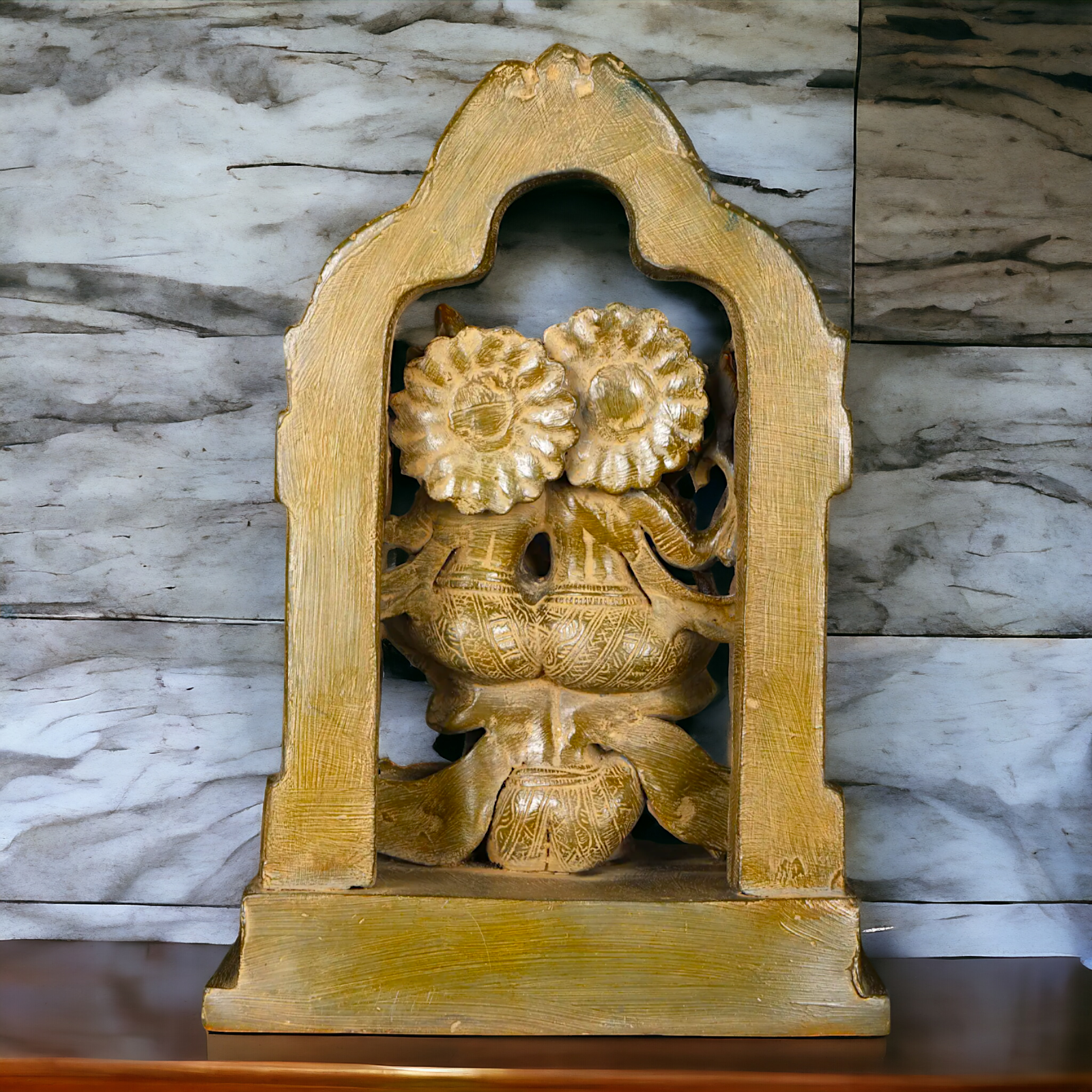 Big Lakshmi Narayana with Garuda Brass statue - 12 inches Nikuressence