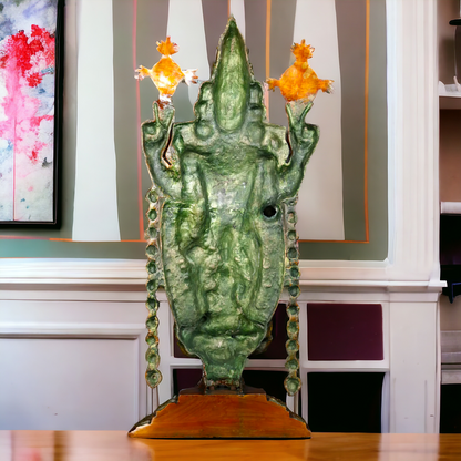 Lord Tirupati Balaji with Goddess Lakshmi Brass idol - 34 inches Nikuressence