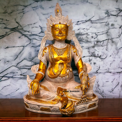Brass kubera Sitting statue - 43 Inches Nikuressence