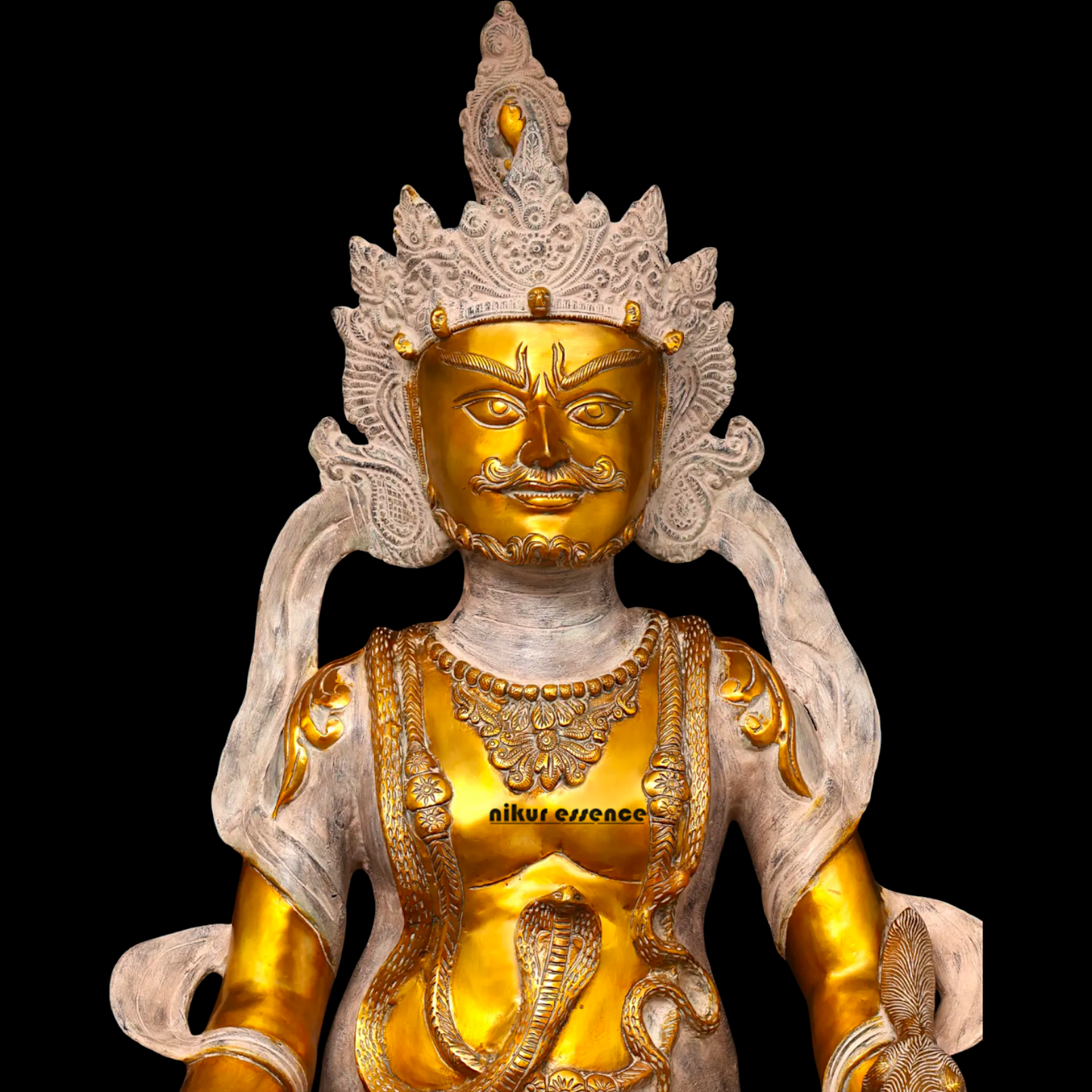 Brass kubera Sitting statue - 43 Inches Nikuressence