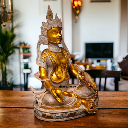 Brass kubera Sitting statue - 43 Inches Nikuressence
