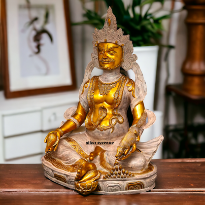 Brass kubera Sitting statue - 43 Inches Nikuressence