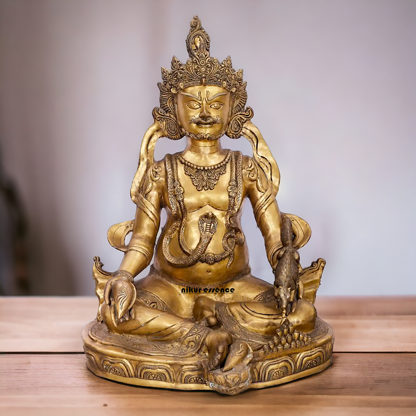 kubera Meditation Brass idol - 43 Inches Nikuressence
