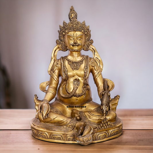 kubera Meditation Brass idol - 43 Inches Nikuressence