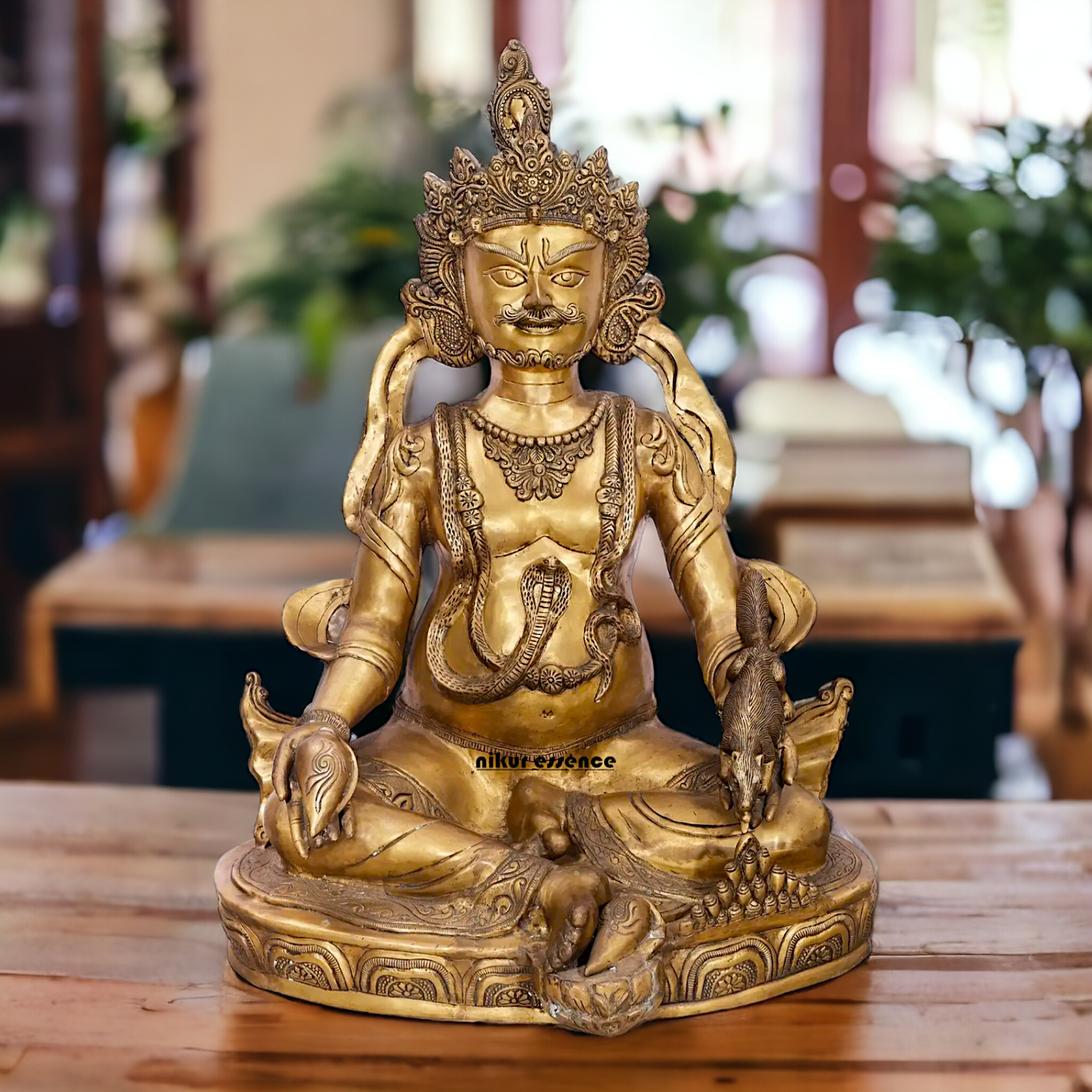 kubera Meditation Brass idol - 43 Inches Nikuressence