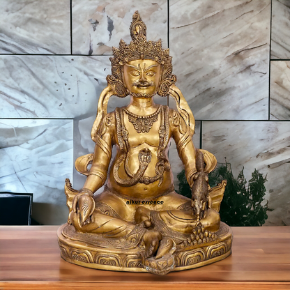 kubera Meditation Brass idol - 43 Inches Nikuressence