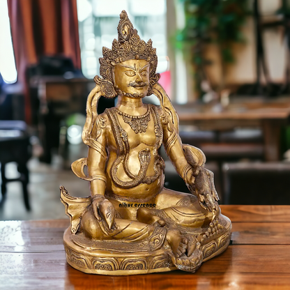 kubera Meditation Brass idol - 43 Inches Nikuressence