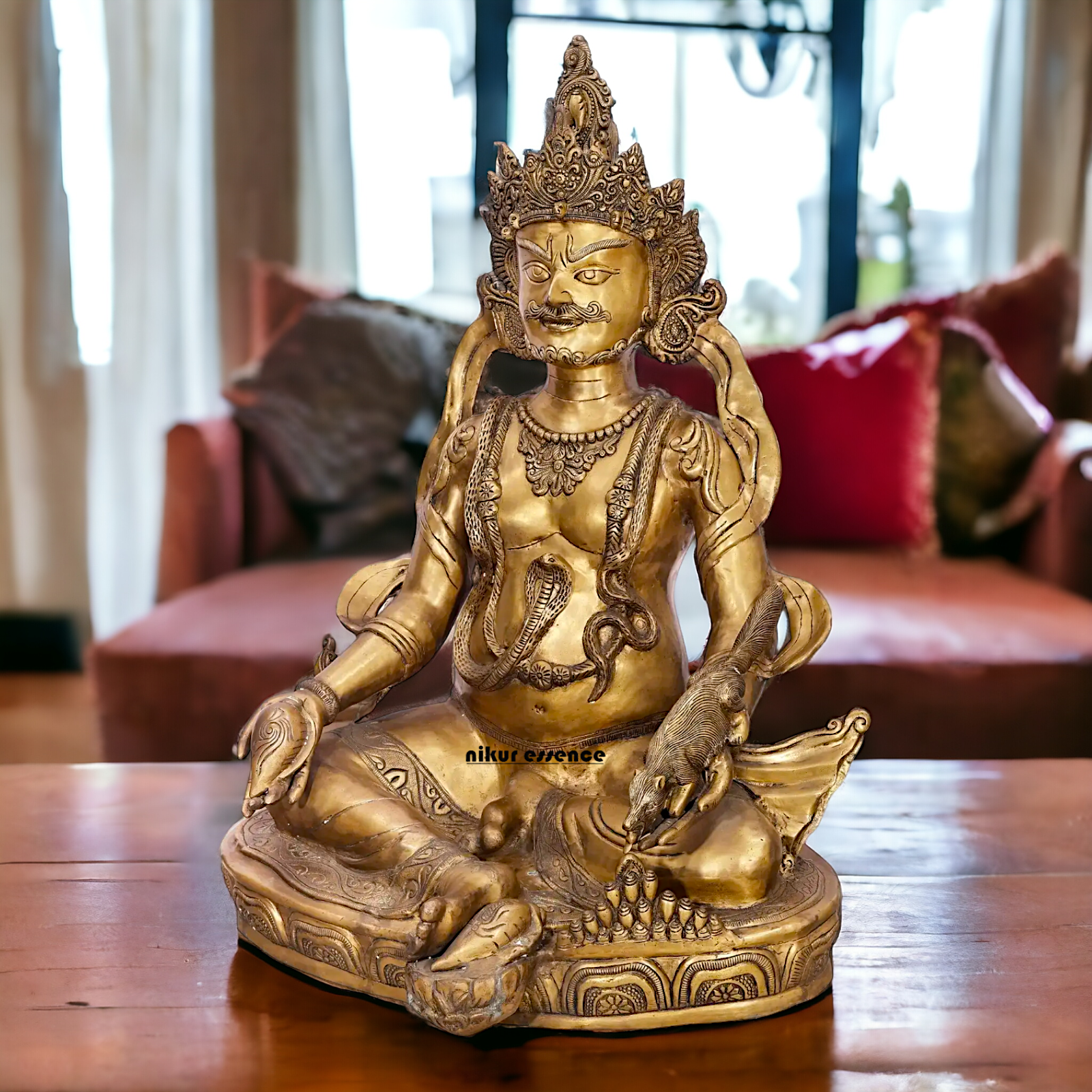 kubera Meditation Brass idol - 43 Inches Nikuressence