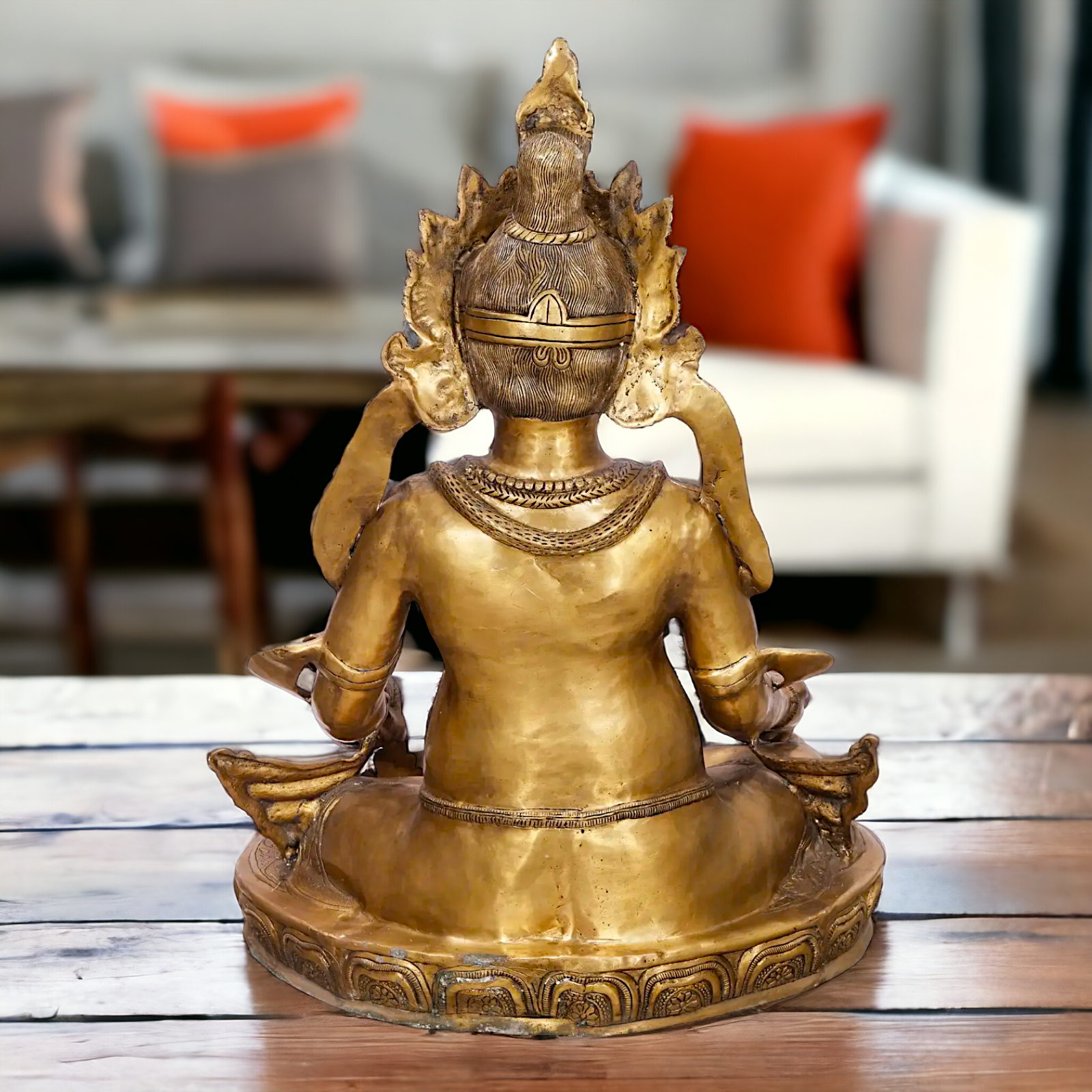 kubera Meditation Brass idol - 43 Inches Nikuressence