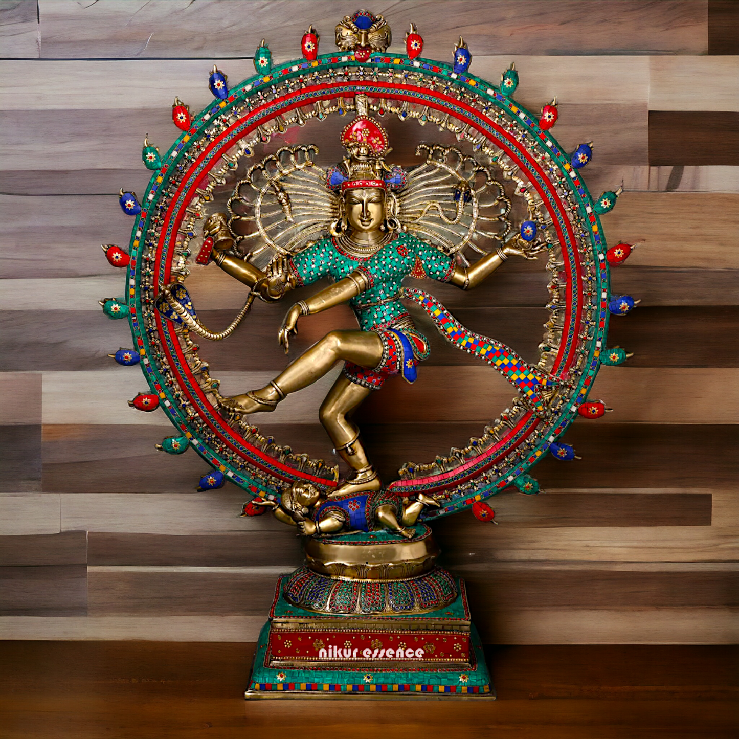 Big Nataraja Shiva dance Pital Brass Murti - 48 Inches Nikuressence
