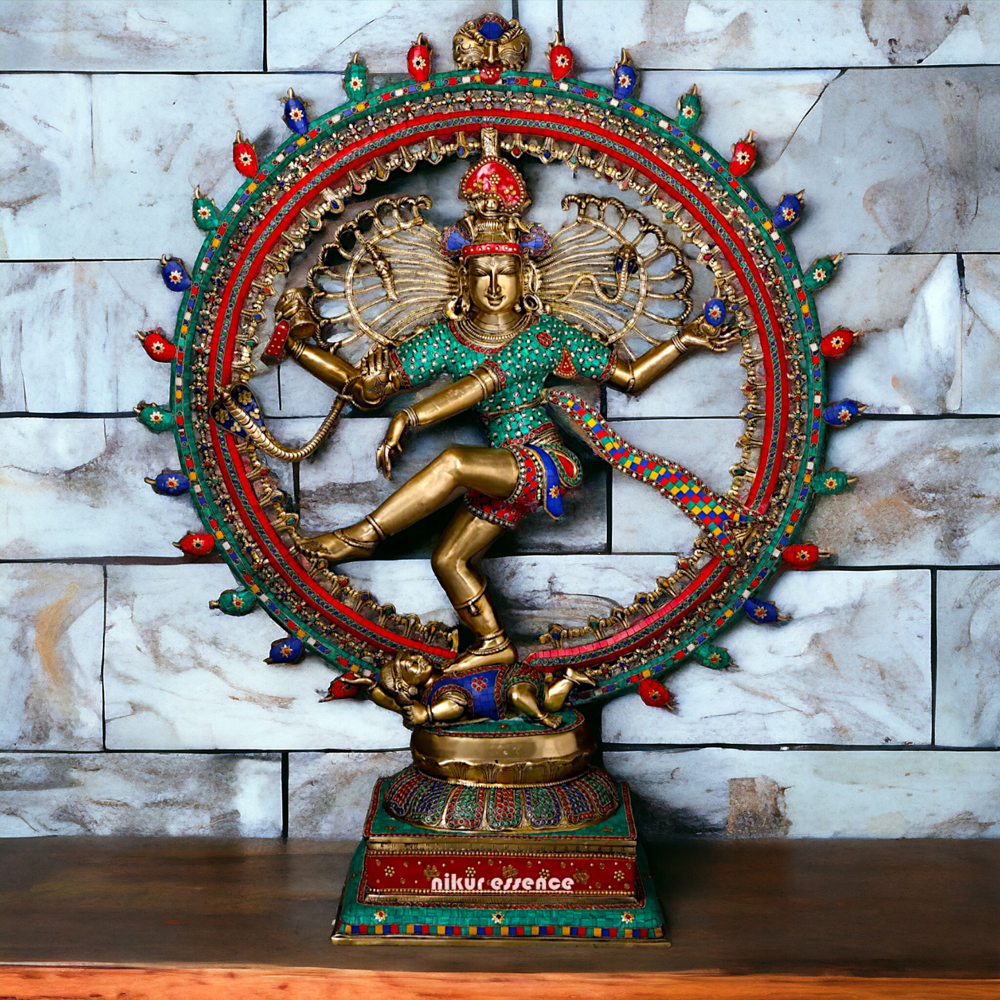 Big Nataraja Shiva dance Pital Brass Murti - 48 Inches Nikuressence