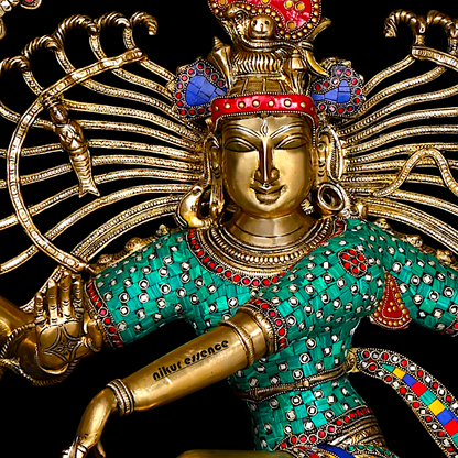 Big Nataraja Shiva dance Pital Brass Murti - 48 Inches Nikuressence