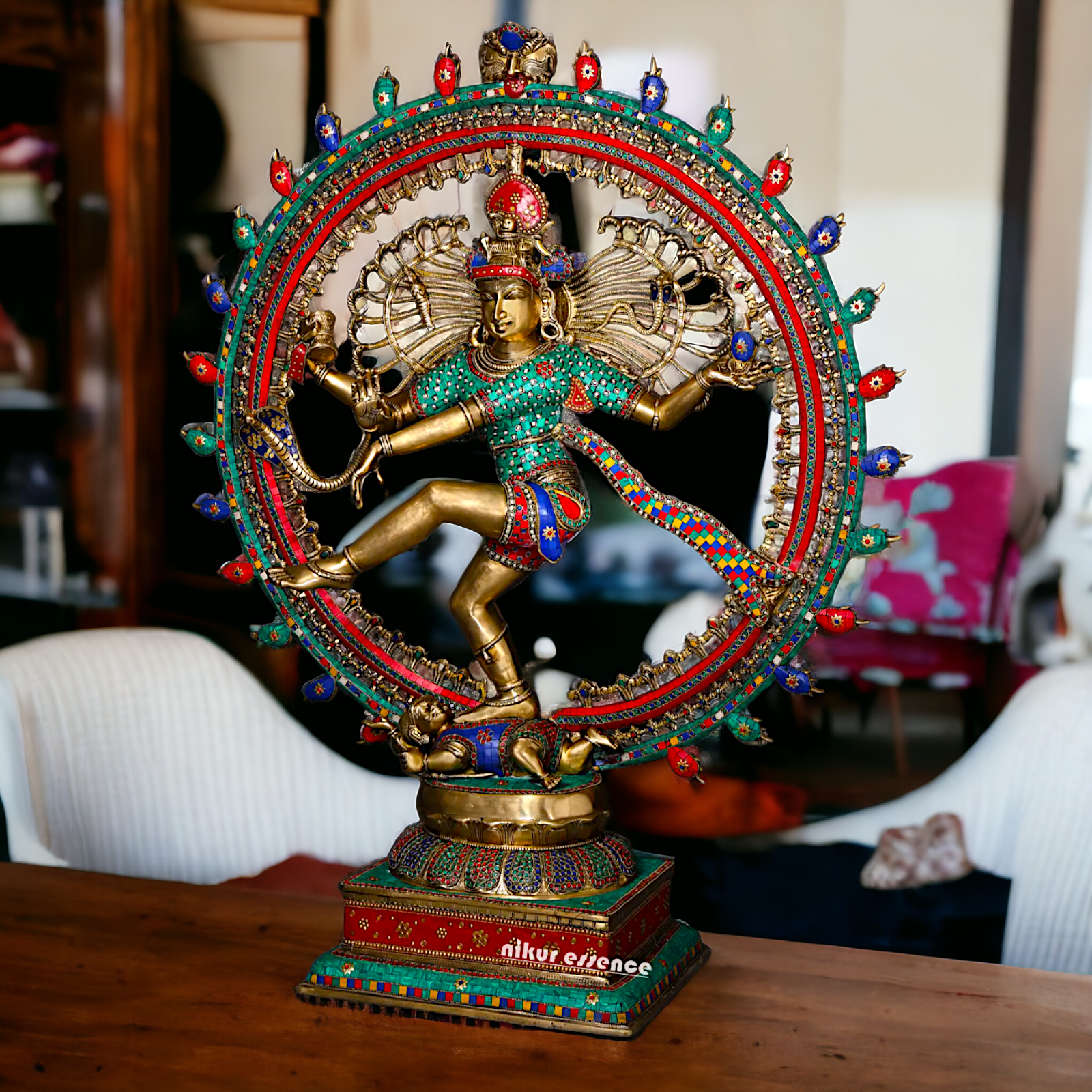 Big Nataraja Shiva dance Pital Brass Murti - 48 Inches Nikuressence