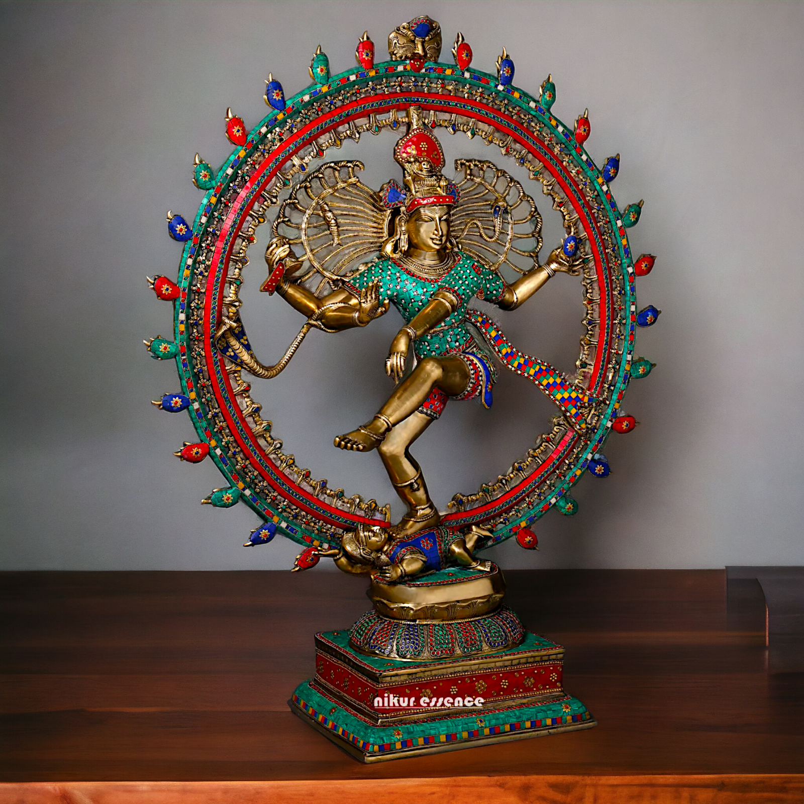 Big Nataraja Shiva dance Pital Brass Murti - 48 Inches Nikuressence
