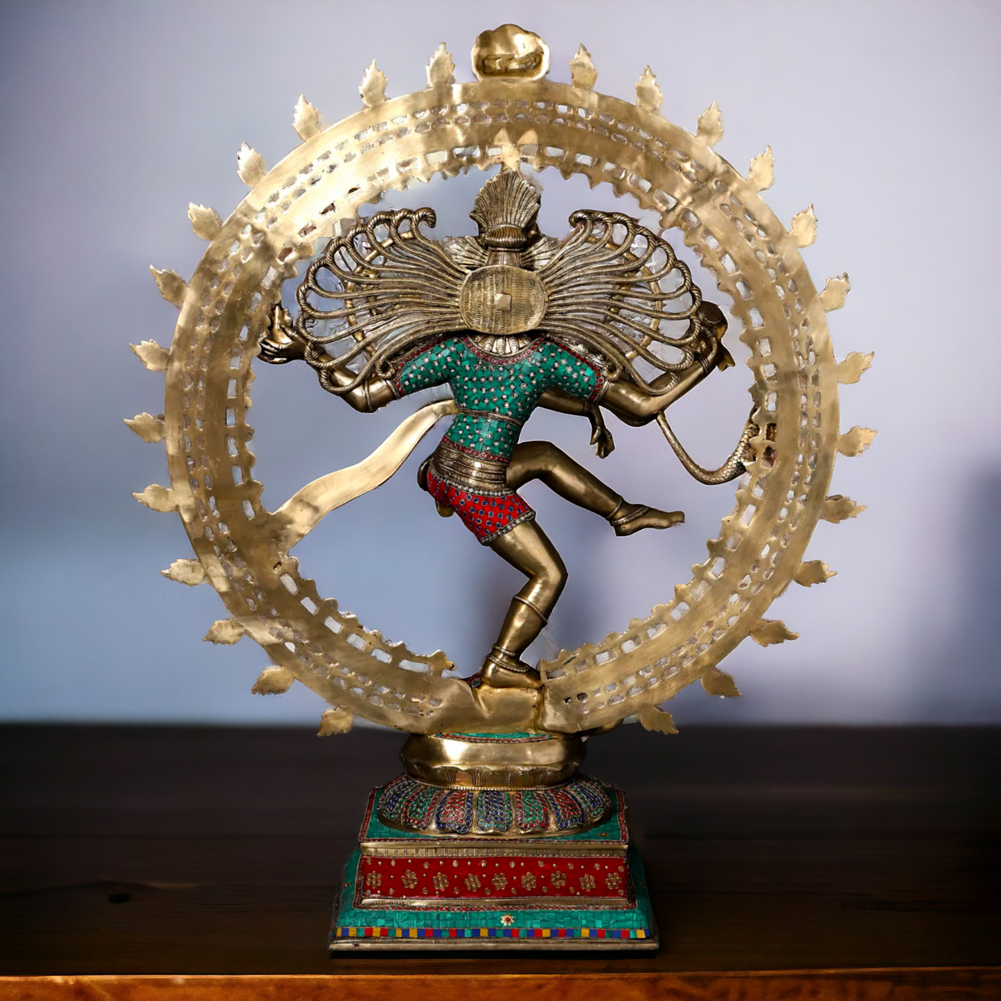 Big Nataraja Shiva dance Pital Brass Murti - 48 Inches Nikuressence