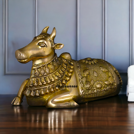 Pure Brass Nandi God statue - 20 Inches Nikuressence