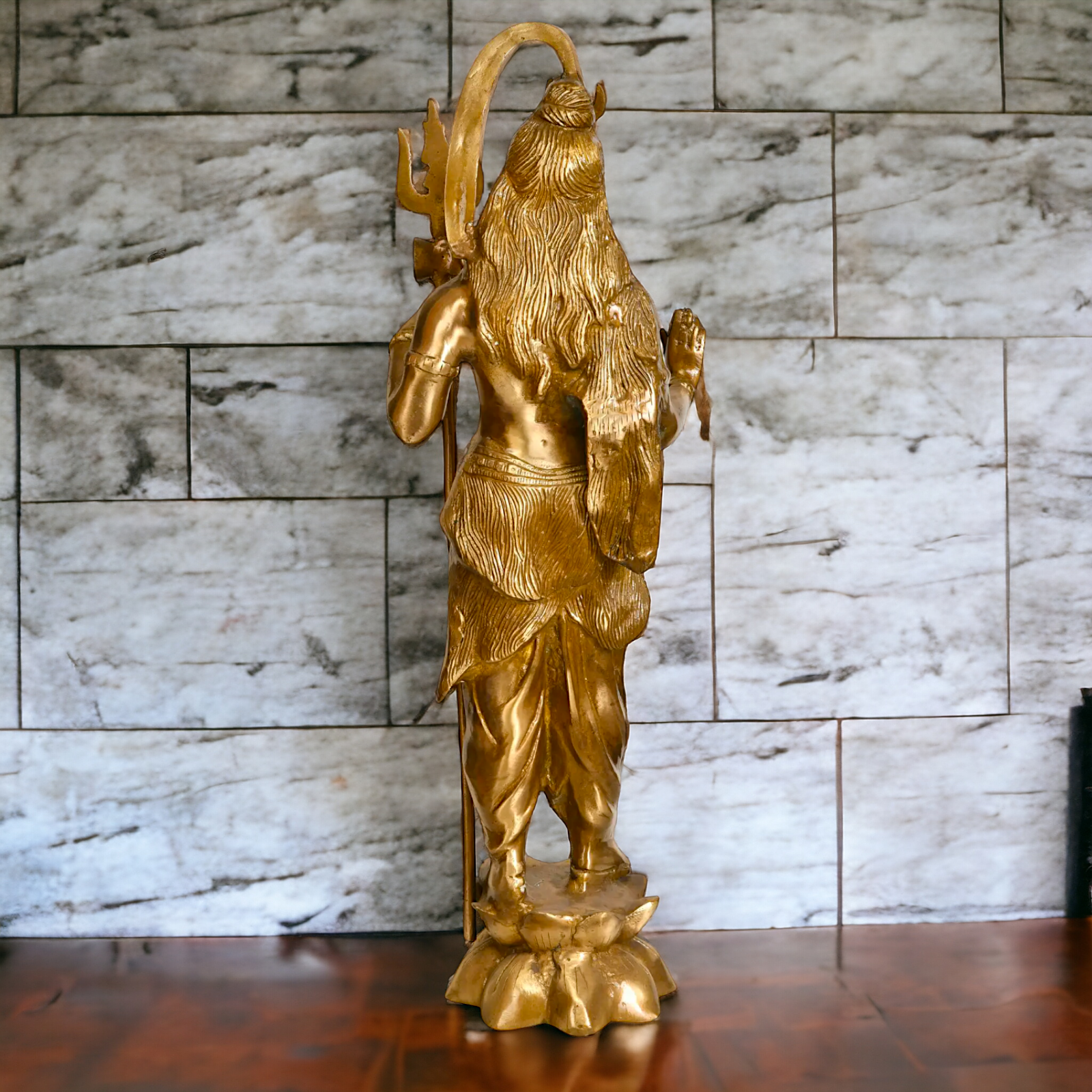 Shiva Bhagwan Standing with Blessing Pure Brass idol - 22 inches Nikuressence