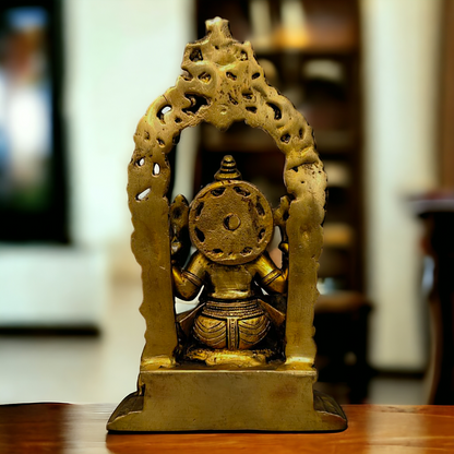 Brass Ganesha Idol With diya - 8.9 inches Nikuressence