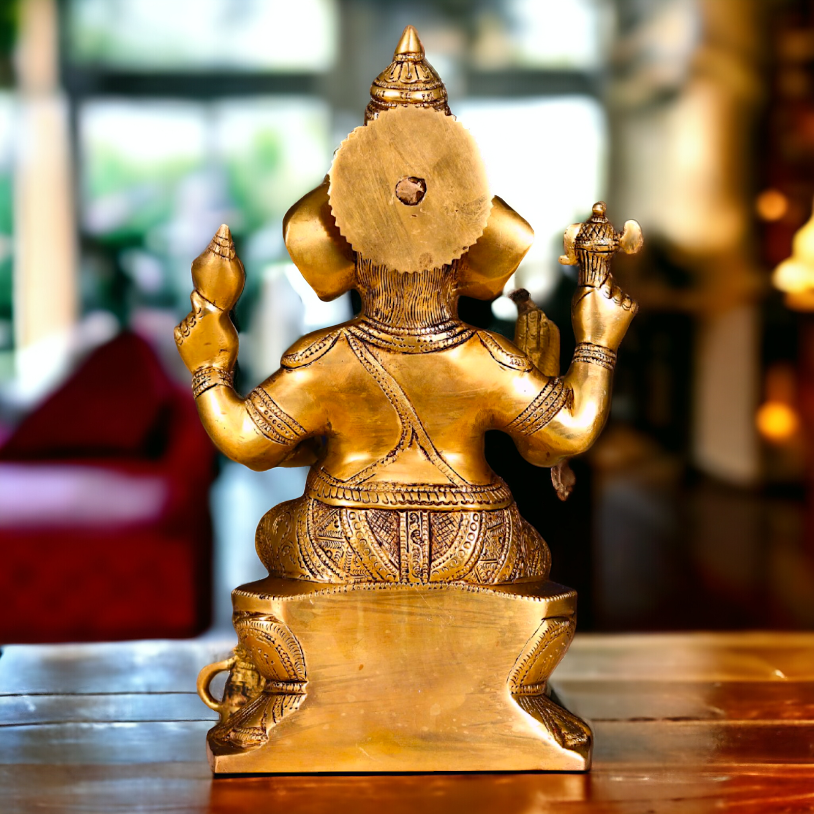 Ganesha Vinayaka brass statue - 12 inch Nikuressence
