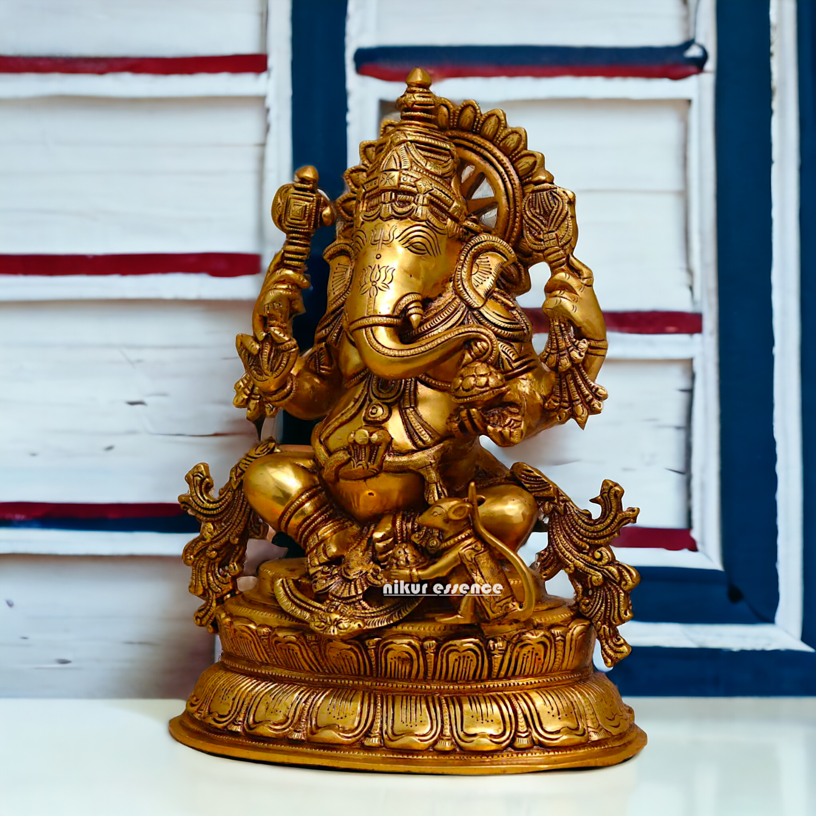 Ganesha Vinayaka pital brass idol - 16 inch Nikuressence