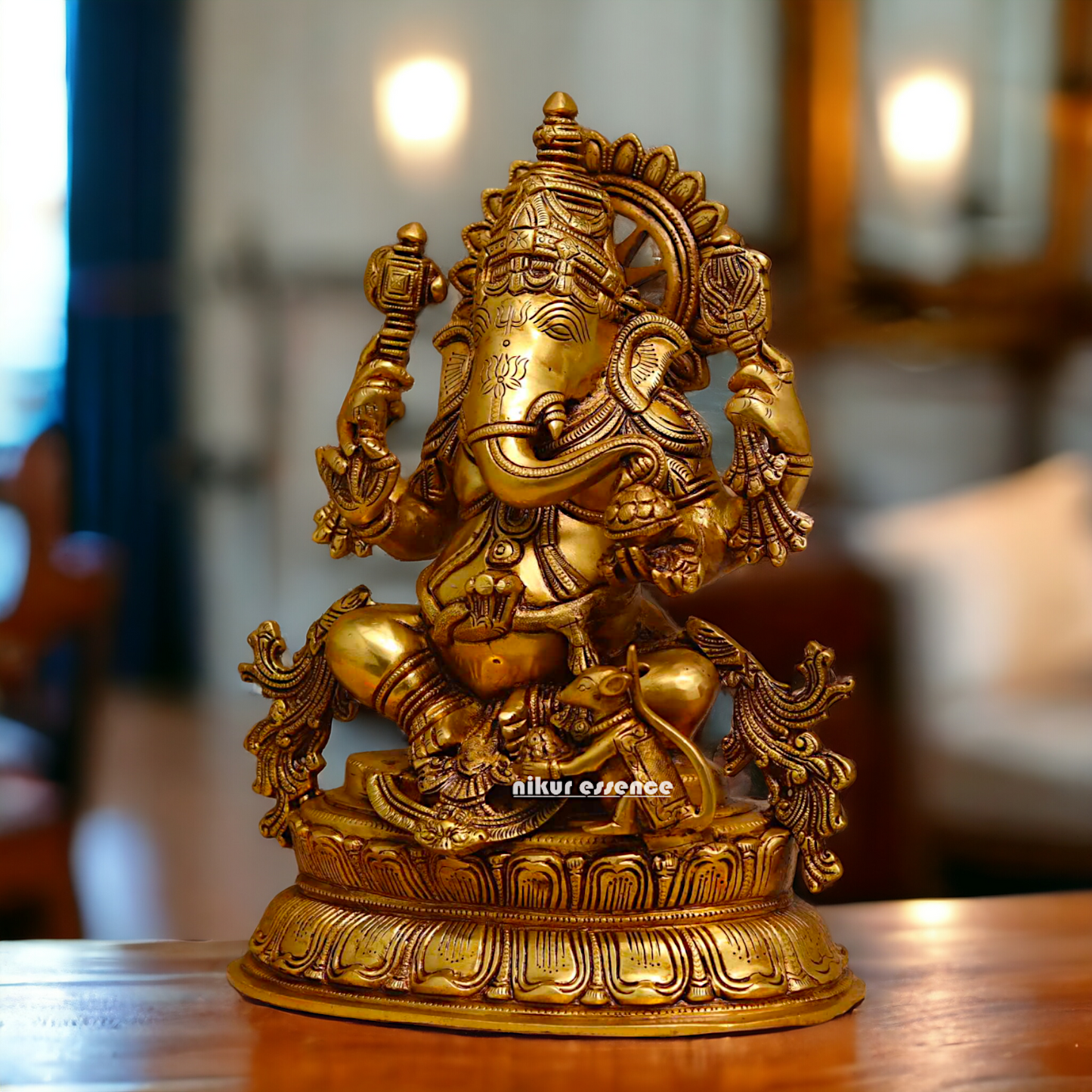 Ganesha Vinayaka pital brass idol - 16 inch Nikuressence