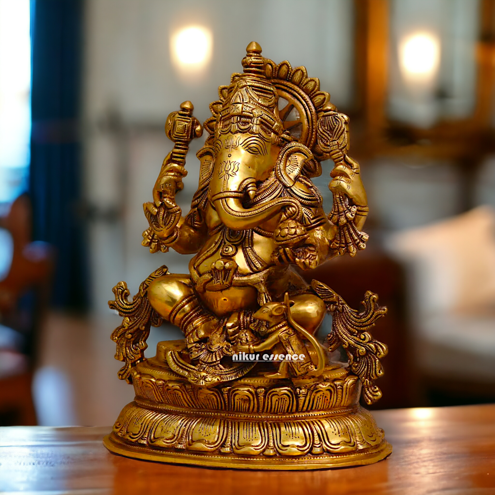 Ganesha Vinayaka pital brass idol - 16 inch Nikuressence