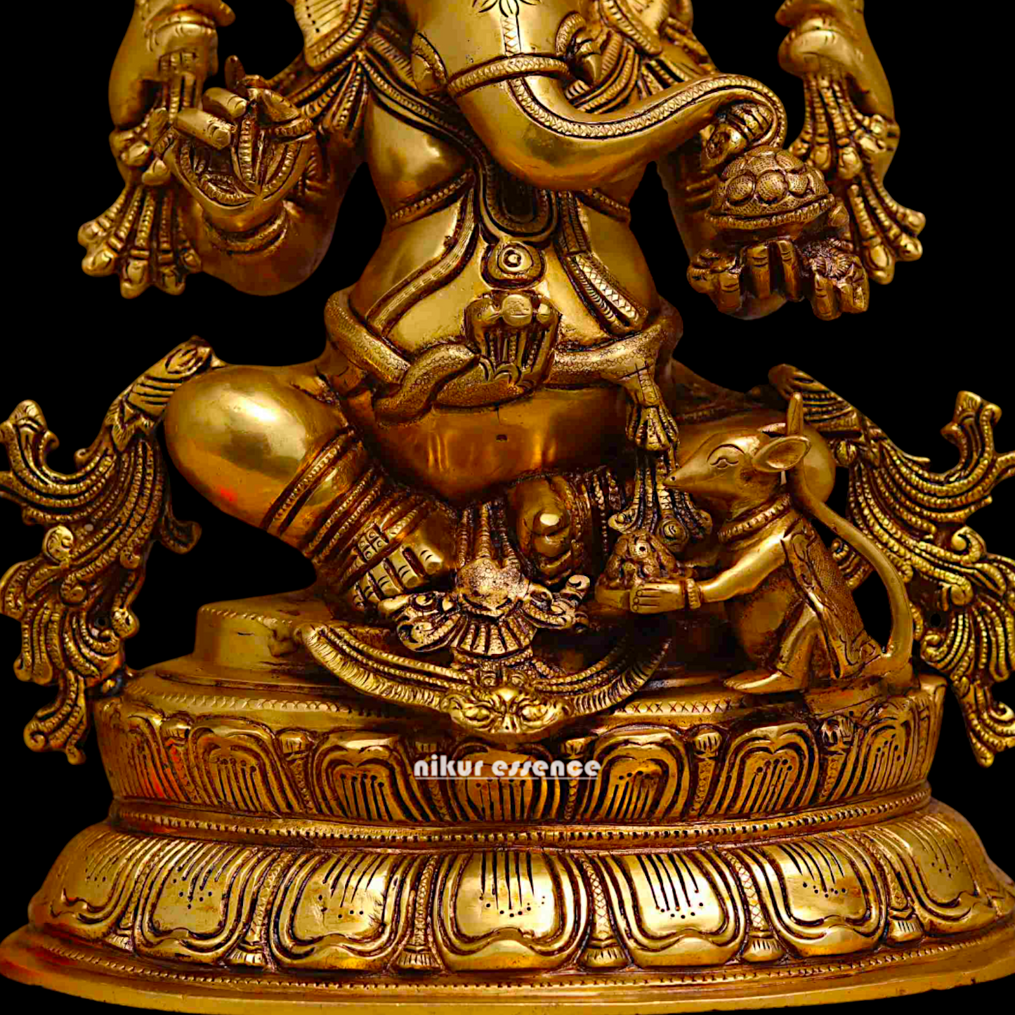 Ganesha Vinayaka pital brass idol - 16 inch Nikuressence