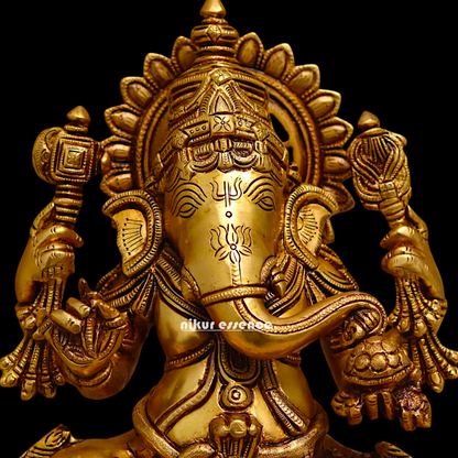 Ganesha Vinayaka pital brass idol - 16 inch Nikuressence