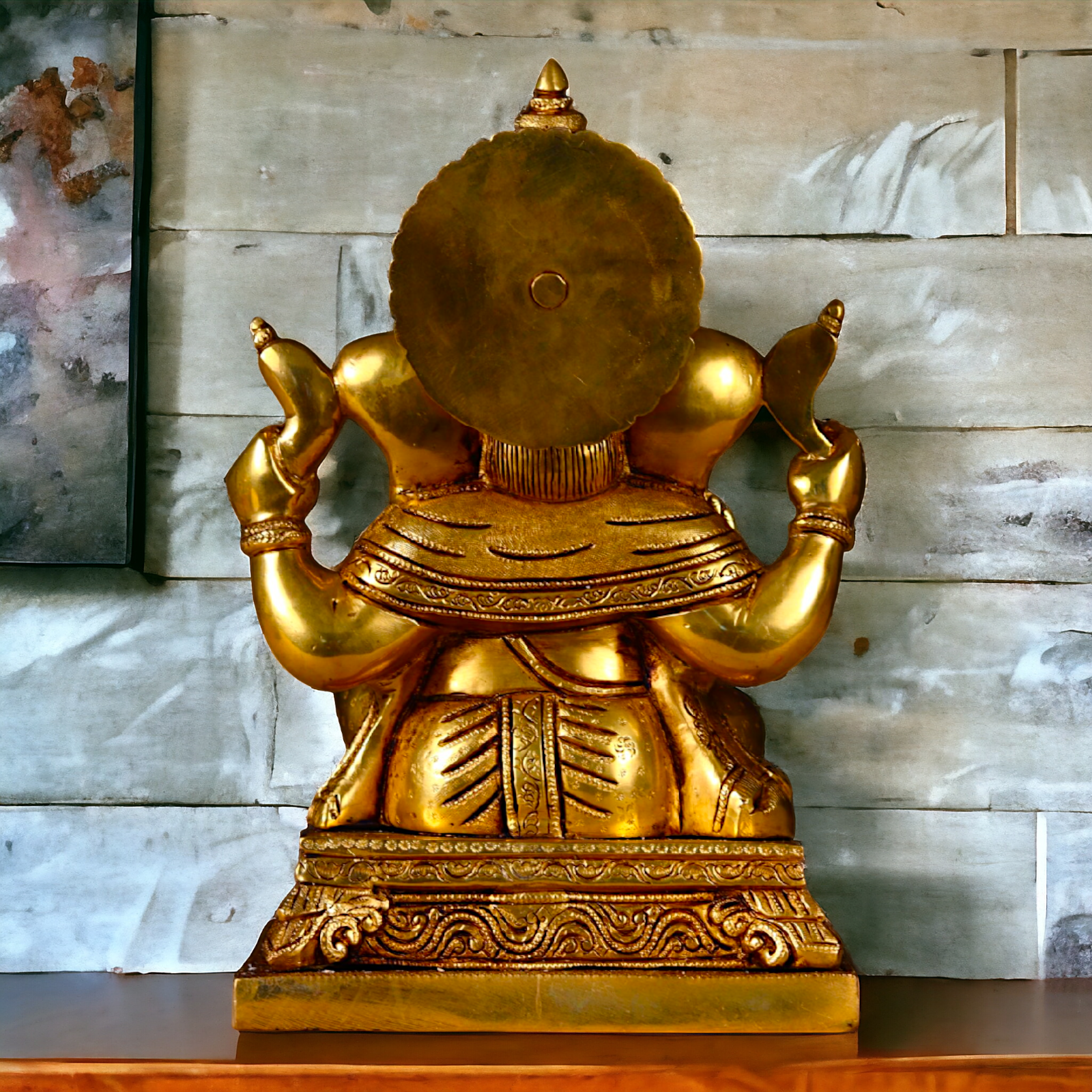 Pure Brass Ganesha Brass Murti - 12 inches Nikuressence