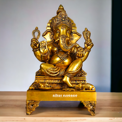 Big Ganpati Ganesha Pital Murti - 20 inches Nikuressence