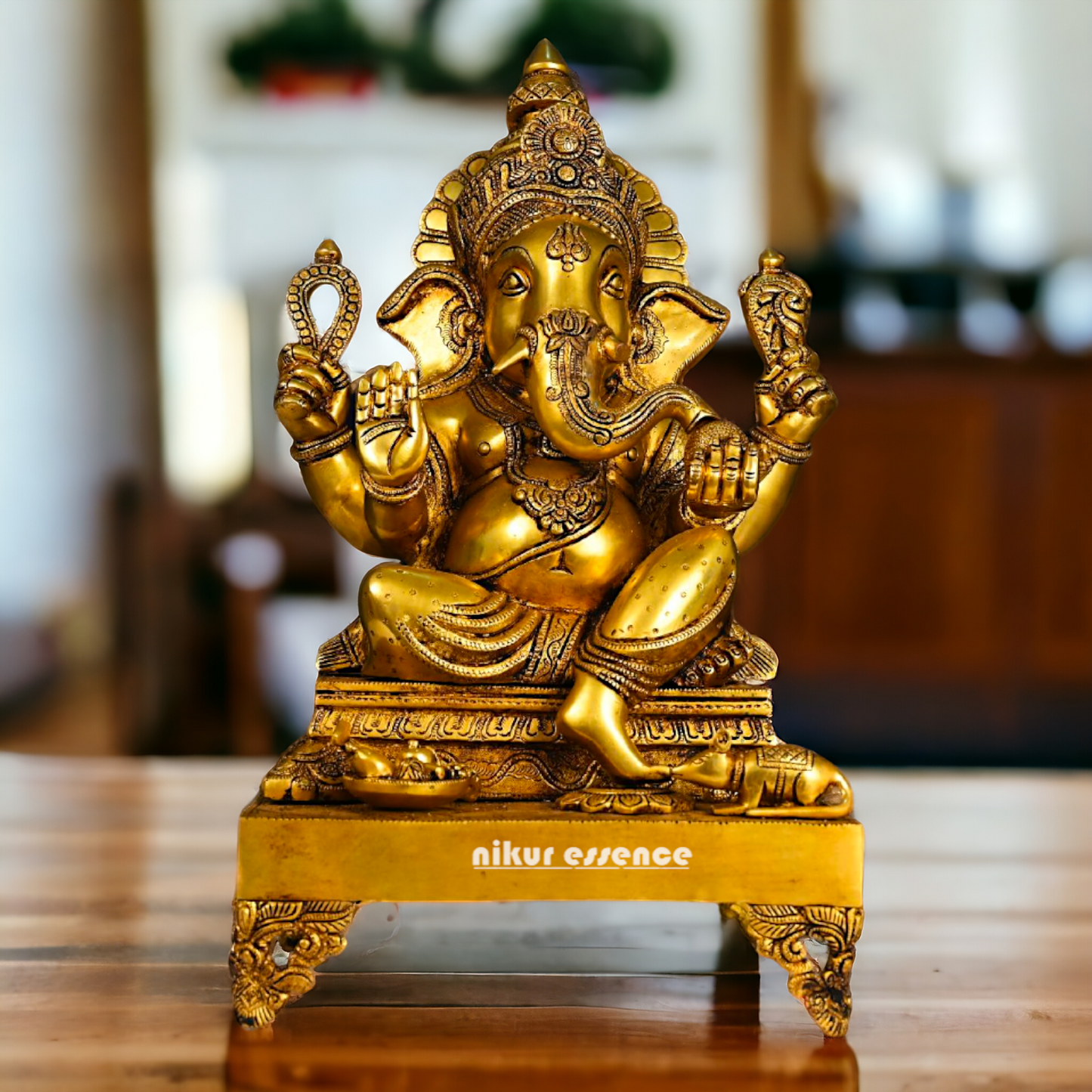 Big Ganpati Ganesha Pital Murti - 20 inches Nikuressence
