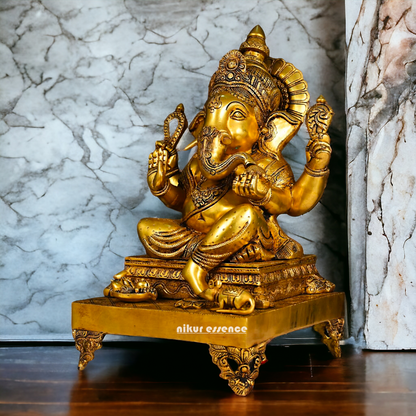 Big Ganpati Ganesha Pital Murti - 20 inches Nikuressence