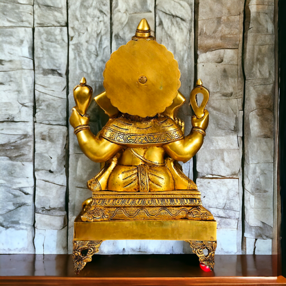 Big Ganpati Ganesha Pital Murti - 20 inches Nikuressence