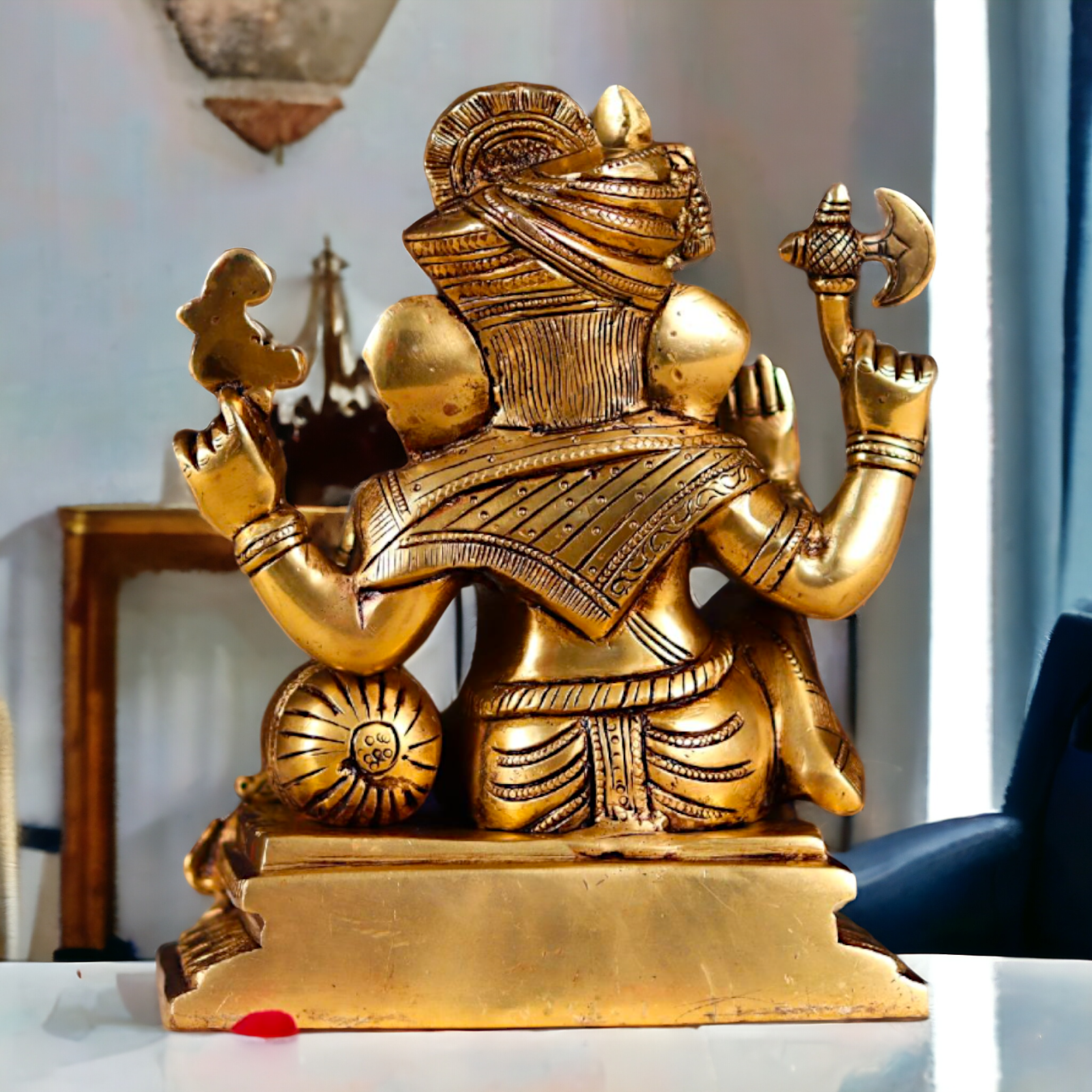 Pital Ganesha Pure Brass idol - 8 Inches Nikuressence