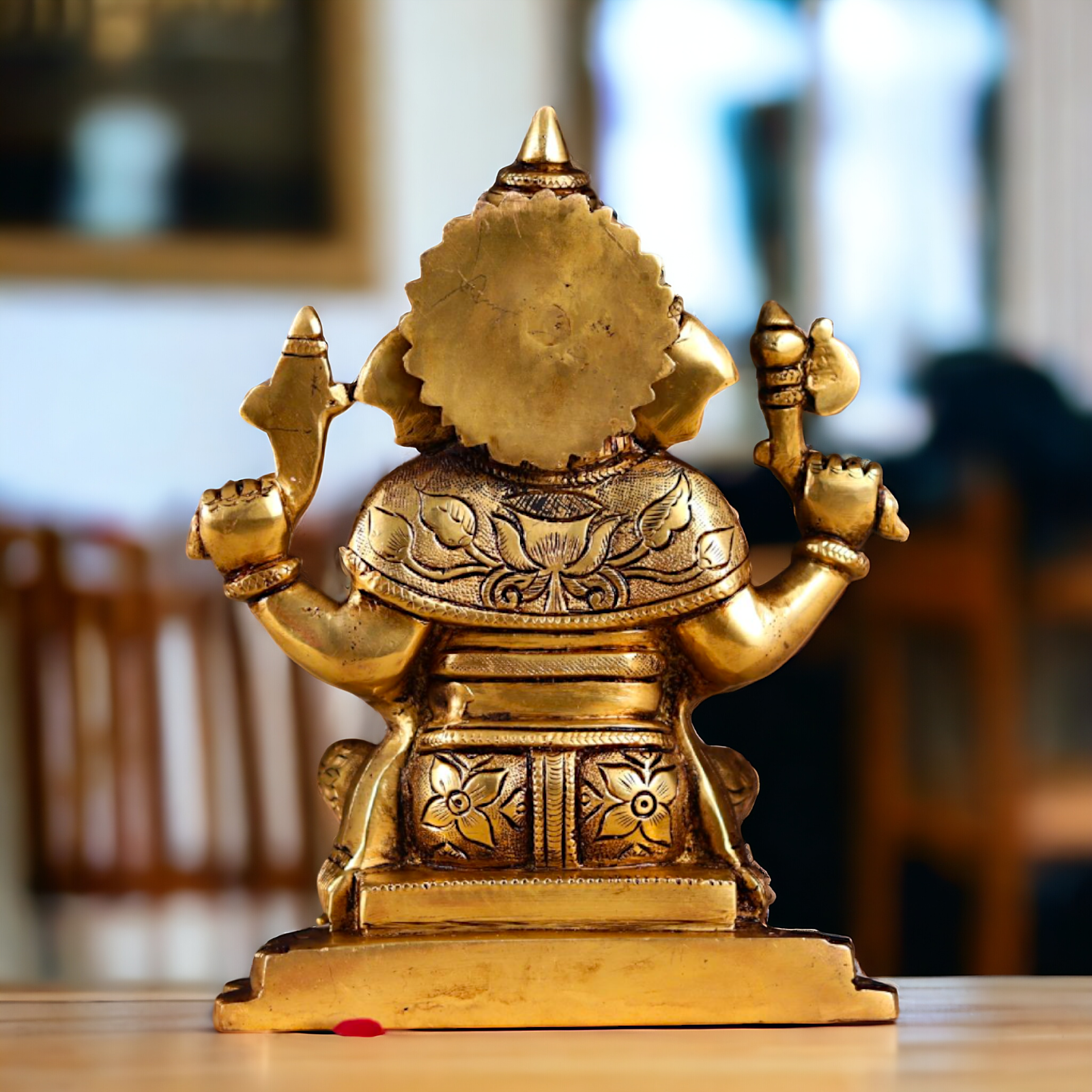 Solid Brass Ganesha Ganpati Pital idol - 9 Inches Nikuressence