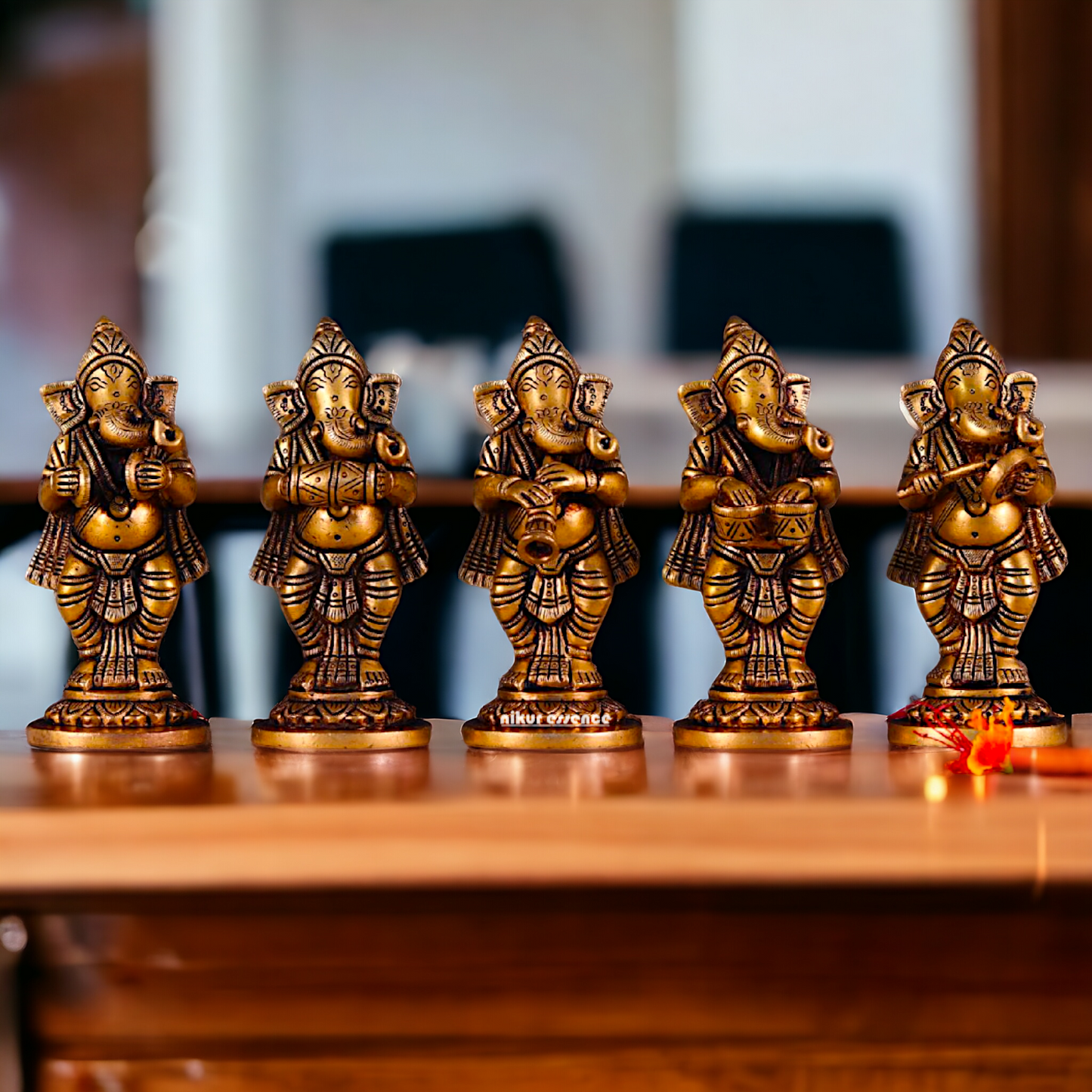 Ganesha Musical set Pital idol - 5.1 inches Nikuressence