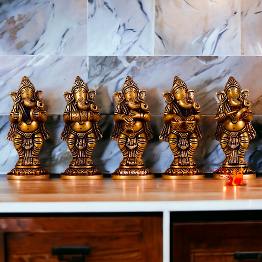 Ganesha Musical set Pital idol - 5.1 inches Nikuressence