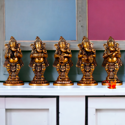 Ganesha Musical set Pital idol - 5.1 inches Nikuressence