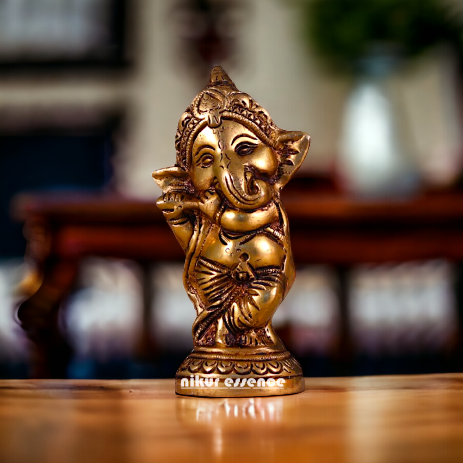 Pital Baby Ganesha Brass idol - 5.5 inches Nikuressence