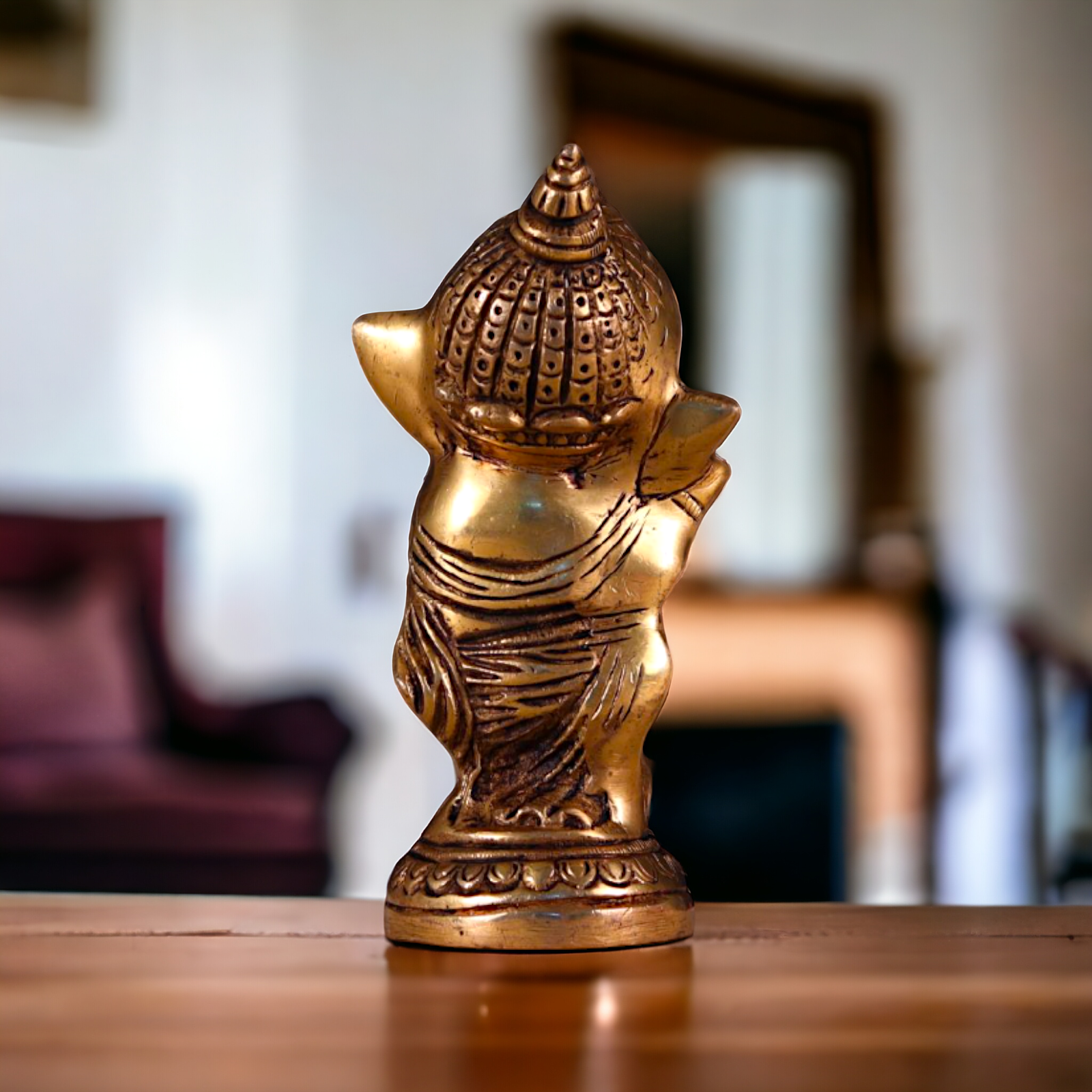 Pital Baby Ganesha Brass idol - 5.5 inches Nikuressence