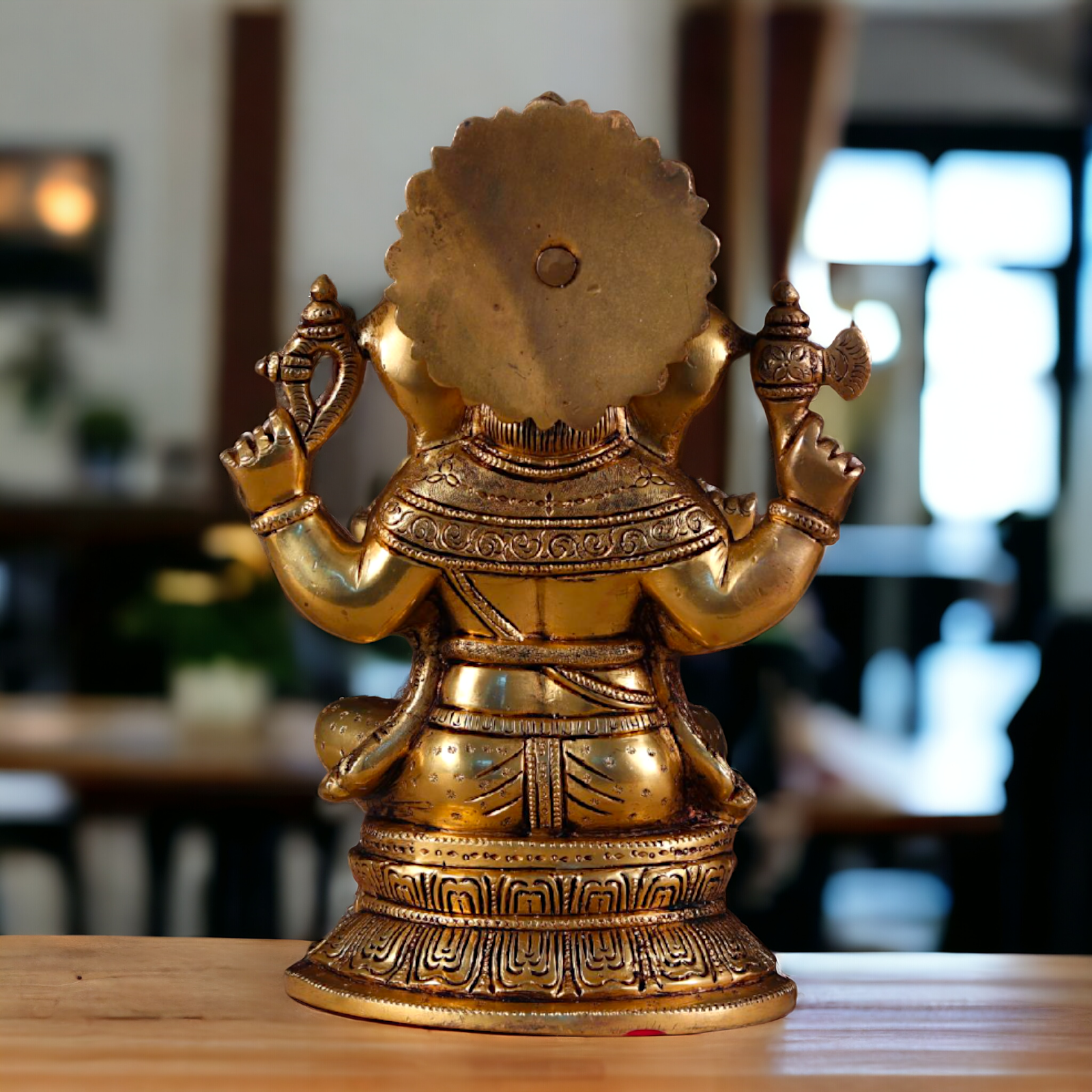 Pital Ganesha Seated Brass statue - 11 inches Nikuressence